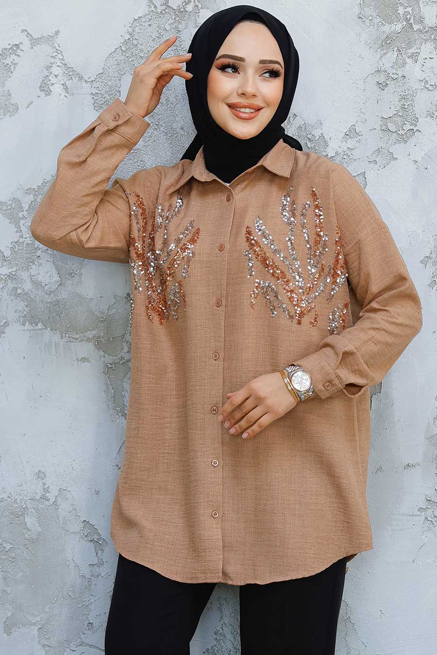 Brown Sequence Shirt