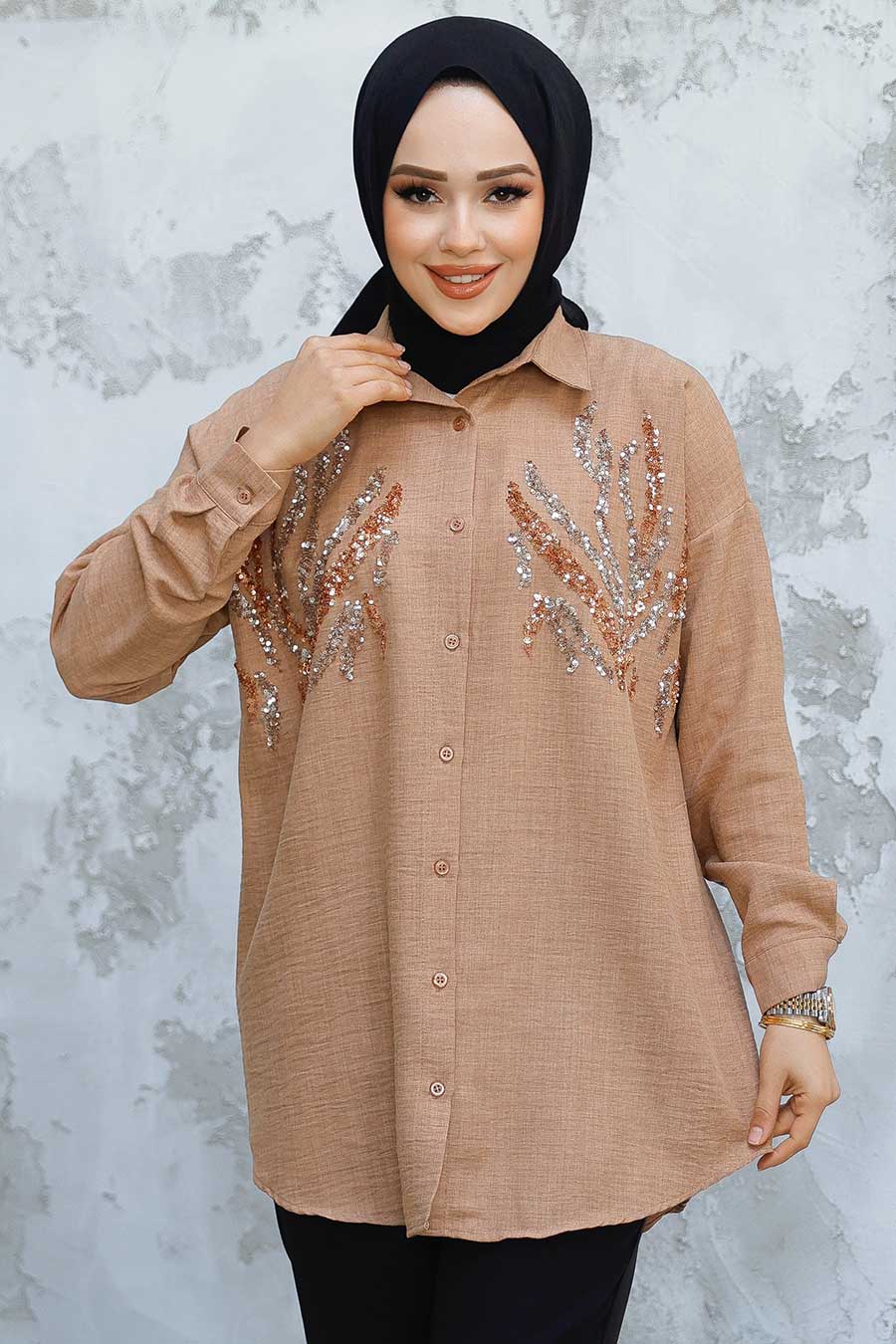 Brown Sequence Shirt
